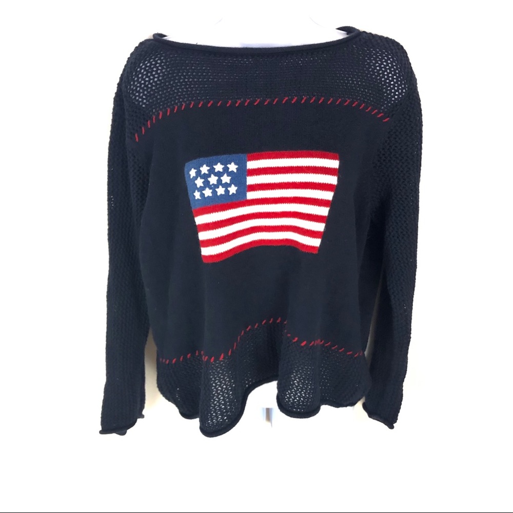 Vintage Norton American Flag Sweater XL